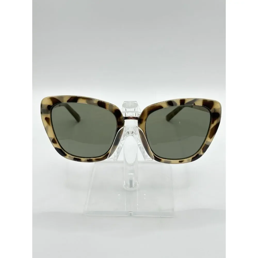 Ann Taylor Cat Eye Sunglasses Tortoise Gold Green Lenses Women 53-20-135